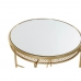 Mazs galdiņš DKD Home Decor 56 x 56 x 56 cm spogulis Bronza Metāls