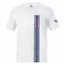 T-Shirt met Korte Mouwen Sparco BIG STRIPES Wit (Maat M)