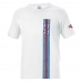 Kortarmet T-skjorte til Menn Sparco Martini Racing Hvit (Størrelse S)