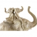 Dekorativ Figur DKD Home Decor 24 x 10 x 25,5 cm Elefant Gyllen Kolonial