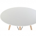 Pusdienu galds DKD Home Decor Balts Melns Dabisks Bērzs Koks MDF 90 x 90 x 74 cm