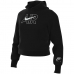 Суитчър с Качулка за Момиче AIR FT CROP HOODIE Nike DM8372 010 Черен