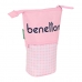 Kynäpenaali Benetton Vichy Pinkki (8 x 19 x 6 cm)