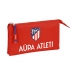 Pennenetui met 3 vakken Atlético Madrid Rood Marineblauw (22 x 12 x 3 cm)