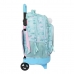 School Rucksack with Wheels Frozen One heart Turquoise Green 33 X 45 X 22 cm