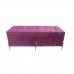 Foot-of-bed Bench DKD Home Decor Gyllene Violett Trä MDF 115 x 43 x 46 cm