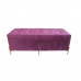 Foot-of-bed Bench DKD Home Decor Zlatá Fialová Drevo MDF 115 x 43 x 46 cm