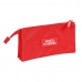 Trousse Fourre-Tout Triple Sevilla Fútbol Club Rouge (22 x 12 x 3 cm)