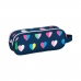 Dobbelt carry-all Benetton Corazones Marineblå 21 x 8 x 6 cm