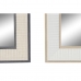 Lustro ścienne DKD Home Decor 36 x 2 x 95,5 cm Szkło Brązowy Biały Ciemny szary polistyrenu (4 Części)