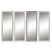Zidno ogledalo DKD Home Decor 36 x 2 x 95,5 cm Kristal Smeđa Bijela Tamno sivo polistiren (4 Dijelovi)