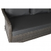 Садовый диван DKD Home Decor Стеклянный Серый полиэстер синтетический ротанг Сталь Темно-коричневый (175 x 73 x 81 cm)