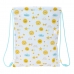 Bolsa Mochila con Cuerdas Safta Solete Blanco Amarillo (26 x 34 x 1 cm)