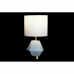 Bordlampe DKD Home Decor Hvid Polyester Metal Keramik 220 V Gylden 50 W (20 x 20 x 37 cm)