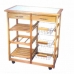 Vegetable trolley DKD Home Decor White Natural Metal Pinewood MDF Wood 67 x 37 x 76 cm