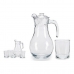 Sett med glass BIG-S3604465 Mugge Gjennomsiktig Glass 4 x (40 cl) / 1 x (1,8 l)