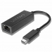 Adaptér USB C na Sieťový Kábel RJ45 Lenovo 4X90S91831 Čierna