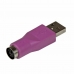 PS/2 - USB adapteri Startech GC46MFKEY            Violetti