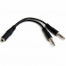 Adaptador Audio Jack Startech MUYHSFMM             Negro 0,13 m