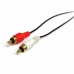 Audioliitin (3,5 mm) - 2 RCA kaapeli Startech MU3MMRCA Musta