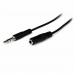 Jack Forlengelseskabel (3.5 mm) Startech MU1MMFS              Svart 1 m