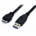 Kabel USB naar Micro-USB Startech USB3AUB50CMB         Zwart