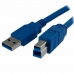 Câble USB A vers USB B Startech USB3SAB1M            Bleu