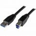 Kábel USB A na USB B Startech USB3SAB10M           Čierna