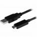 Cablu USB A la USB C Startech USB2AC1M             USB C Negru