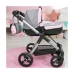 Leļlu Ratiņi Reig Stule Pram Pelēks 63 cm