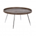 Centre Table DKD Home Decor Brown Silver Metal Steel MDF Wood 30 x 40 cm 78 x 78 x 41,5 cm