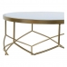 Mesa de apoio DKD Home Decor Dourado Metal Branco Mármore 46 x 46 x 57 cm