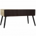 Mesa auxiliar DKD Home Decor Marrón Negro Metal Abeto 100 x 50 x 52,5 cm