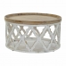 Mesa de apoio DKD Home Decor Branco Marrom claro Abeto Madeira MDF 81 x 81 x 43,5 cm