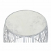 Mesa de apoio DKD Home Decor Branco Mármore Ferro Prateado (46 x 46 x 41 cm)