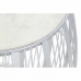 Mesa de apoio DKD Home Decor Branco Mármore Ferro Prateado (46 x 46 x 41 cm)