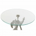 Table d'appoint DKD Home Decor Transparent Aluminium Verre Argenté (46 x 46 x 72 cm)