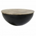 Mesa de apoio DKD Home Decor Castanho Preto Metal Madeira de mangueira 95 x 95 x 40 cm 93,5 x 93,5 x 40 cm