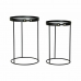 Set de 2 Tables Gigognes DKD Home Decor Noir Doré 30 x 40 cm 38 x 38 x 59 cm