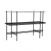 Consolă DKD Home Decor Negru Metal Alb Marmură Modern (120 x 40 x 80 cm)