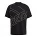 Heren-T-Shirt met Korte Mouwen Adidas Giant Logo Zwart