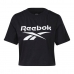 Naisten T-paita Reebok Cropped Identity Musta