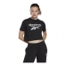 Dames-T-Shirt met Korte Mouwen Reebok Cropped Identity Zwart