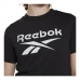 Dames-T-Shirt met Korte Mouwen Reebok Cropped Identity Zwart