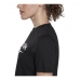 Dames-T-Shirt met Korte Mouwen Reebok Cropped Identity Zwart