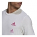 Kortarmet T-skjorte til Menn Adidas Essentials Gradient Hvit