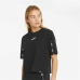 T-shirt med kortärm Dam Puma  Tape Crop  Svart