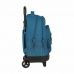 School Rucksack with Wheels Compact BlackFit8 Egeo Blue 33 X 45 X 22 cm