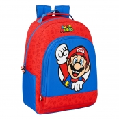 Zaino Scuola Super Mario Rosso Azzurro (32 x 42 x 15 cm)