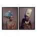 Картина DKD Home Decor African Art 65 x 3,5 x 90 cm Колониален Африканка Лакиран (2 броя)